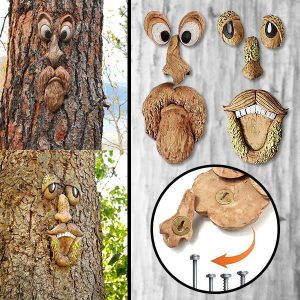 Tuindecoratie, oude glimlachende man | SCULPTURE