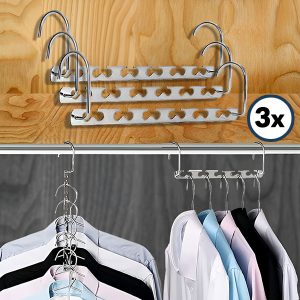 Stalen ruimtebesparend kledingrek (3 stuks) | SNAPHANG