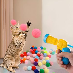 Pluche Ballen + Lanceerinrichting voor Kattenspel | CATAPULTI