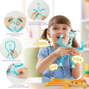 Uitschuifbare giraffe met lichtjes (4 stuks) | TOZARI