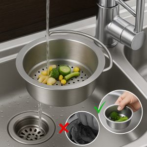 Afvoermandje dat gemakkelijk filtert & opbergt | EVOSINK