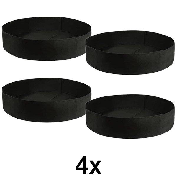4x Verhoogde tuinbak van stof – 90 x 30 cm, ademend vilt | PLANTIE