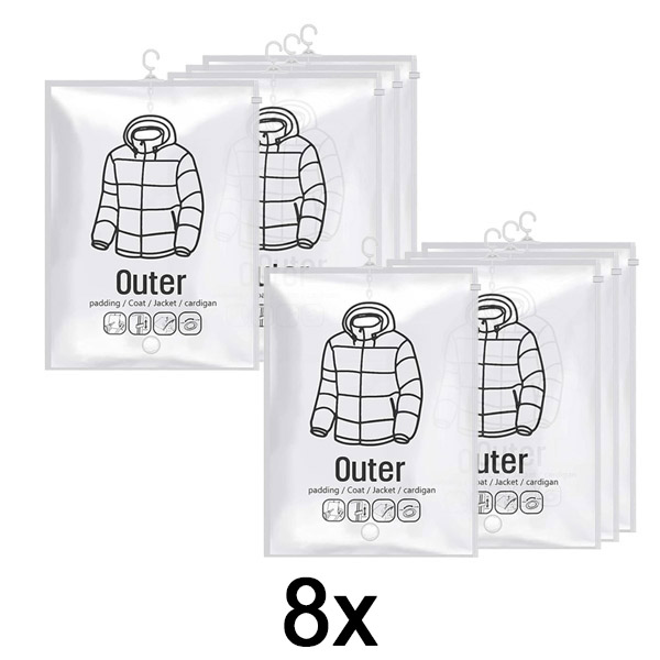 2x Hangende Vacuüm Opbergzakken (4 stuks) | VACUHANG