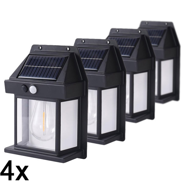 4x Zonne buitenlamp – geen bedrading nodig | FLUXLAMP