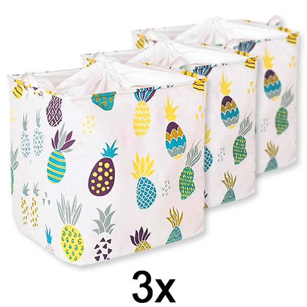 3x Opvouwbare grote opbergdoos CLOTHBOX