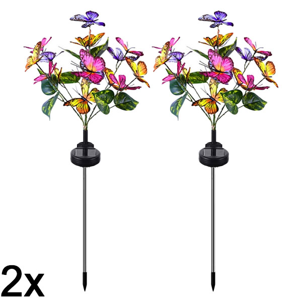 2x Vlinderlampen voor buiten op zonne-energie | FLUTIX