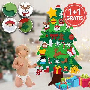 Vilt kerstboom met ornamenten | FELTPINETREE