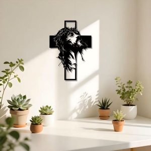 Moderne metalen wandkruis | JESUMET