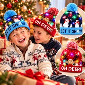 Kerst LED Licht Gebreide muts | XBEANIE