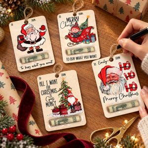 Kerstballen met een plekje voor geld (4 stuks) | WEALTHMAS